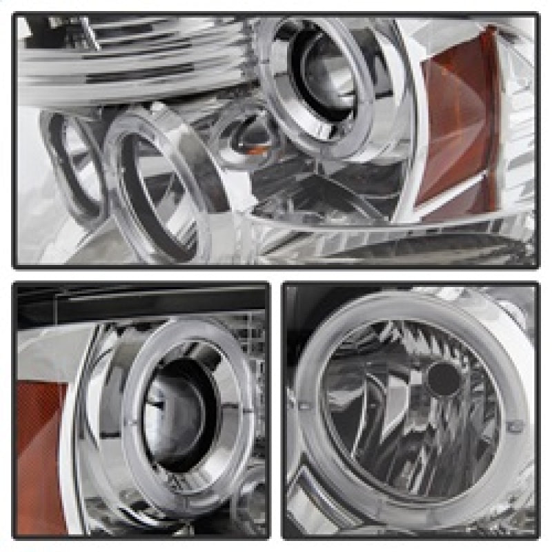 SPYDER 5010049 - Spyder Dodge Ram 1500 09-14 10-14 Projector Headlights Halogen- LED Halo LEDChrm PRO-YD-DR09-HL-C