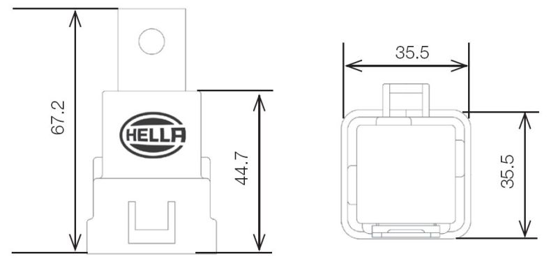 Hella 7794301 - Relay 12V 20/40A Spdt Res Wthr Bkt