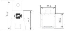 Load image into Gallery viewer, Hella 7794301 - Relay 12V 20/40A Spdt Res Wthr Bkt