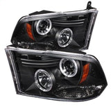 SPYDER 5010032 FITS 5010032 - Spyder Dodge Ram 1500 09-14 10-14 Projector Headlights Halogen- LED Halo LEDBlk PRO-YD-DR09-HL-BK