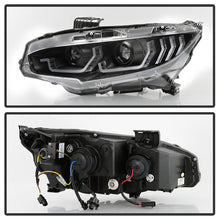 Load image into Gallery viewer, SPYDER 5086099 - Spyder 16-18 Honda Civic 4Dr w/LED Seq Turn Sig Lights Proj HeadlightBlackPRO-YD-HC16-SEQ-BK