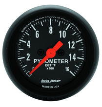 Load image into Gallery viewer, AutoMeter 2654 - Autometer Z-Series 52mm 0-1600 Def F Full Sweep Electronic Pyrometer Gauge