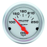 AutoMeter 4347 - Autometer Ultra-Lite 52mm 100-250 Deg F Electronic Oil Temperature Gauge