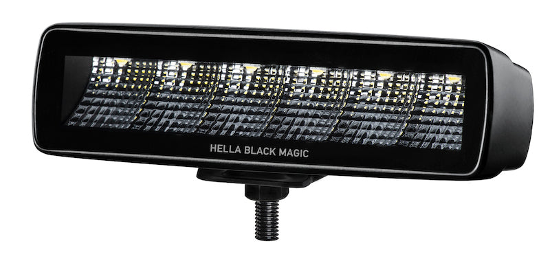 Hella 358176201 - Universal Black Magic 6 L.E.D. Mini Light BarFlood Beam