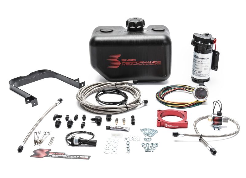 Snow Performance SNO-2132-BRD - 11-17 Mustang Stg 2 Boost Cooler F/I Water Injection Kit (SS Braid Line & 4AN)