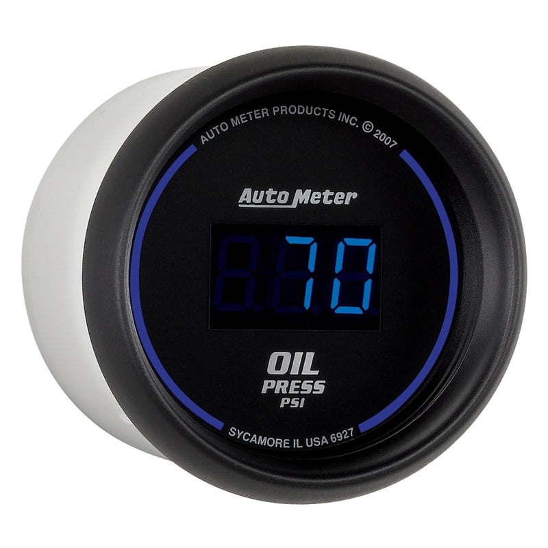 AutoMeter 6927 - Autometer Cobalt Digital 52.4mm Black 0-100psi Oil Pressure Gauge