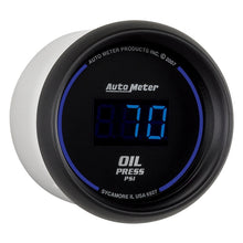 Load image into Gallery viewer, AutoMeter 6927 - Autometer Cobalt Digital 52.4mm Black 0-100psi Oil Pressure Gauge