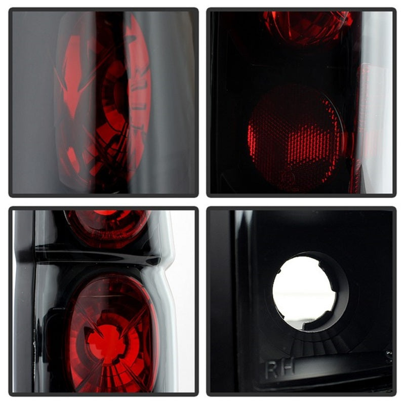 SPYDER 5078216 - Spyder Nissan Hardbody 86-97 Euro Style Tail Lights Black Smoke ALT-YD-NH86-BSM