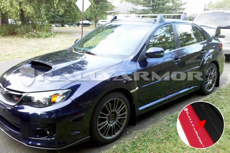 Rally Armor MF19-UR-BLK/GRY FITS: 11+ STI/WRX Sedan Only UR Black Mud Flap w/ Grey Logo