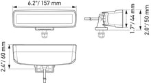 Load image into Gallery viewer, Hella 358176201 - Universal Black Magic 6 L.E.D. Mini Light BarFlood Beam