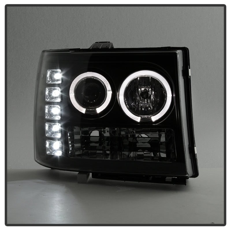 SPYDER 5010605 - Spyder GMC Sierra 1500/GMC Sierra Denali 08-13 Projector LED Halo- LED Blk PRO-YD-GS07-HL-BK