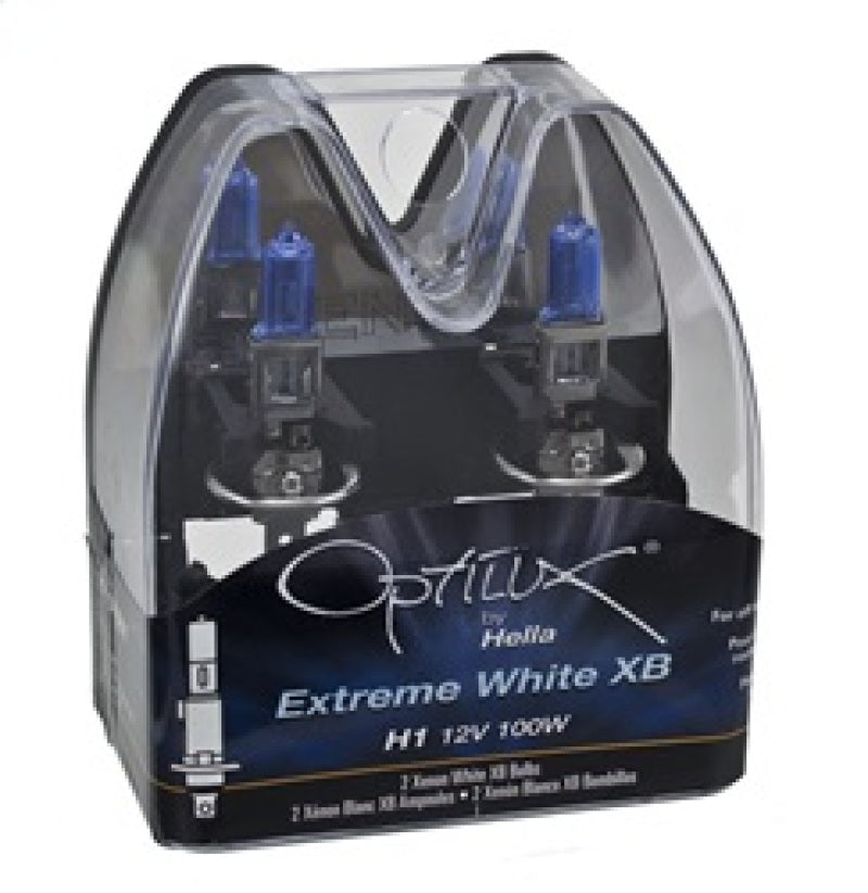 Hella H71070227 - Optilux H1 100W XB Extreme White Bulbs (Pair)