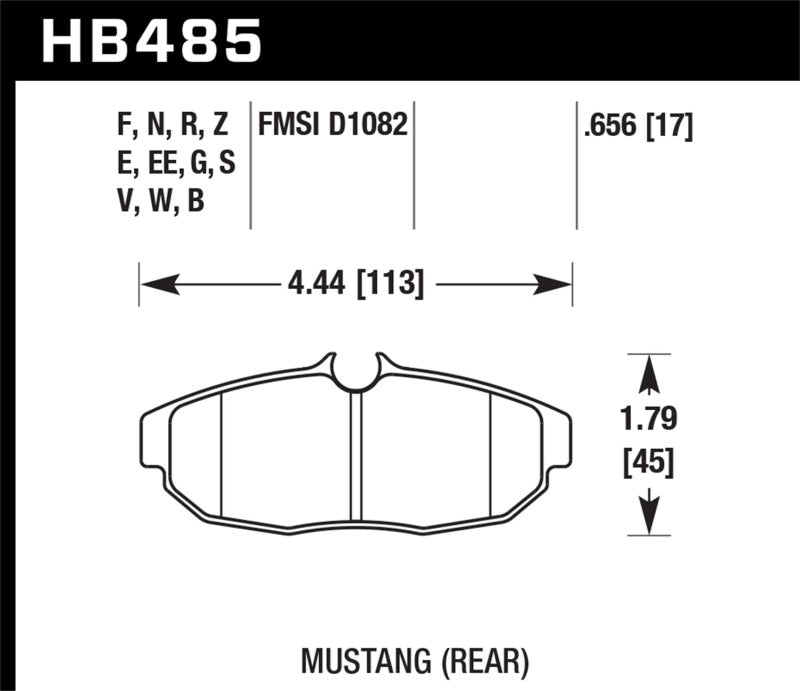Hawk 05-07 Ford Mustang GT & V6 Performance Ceramic Street Rear Brake Pads - free shipping - Fastmodz
