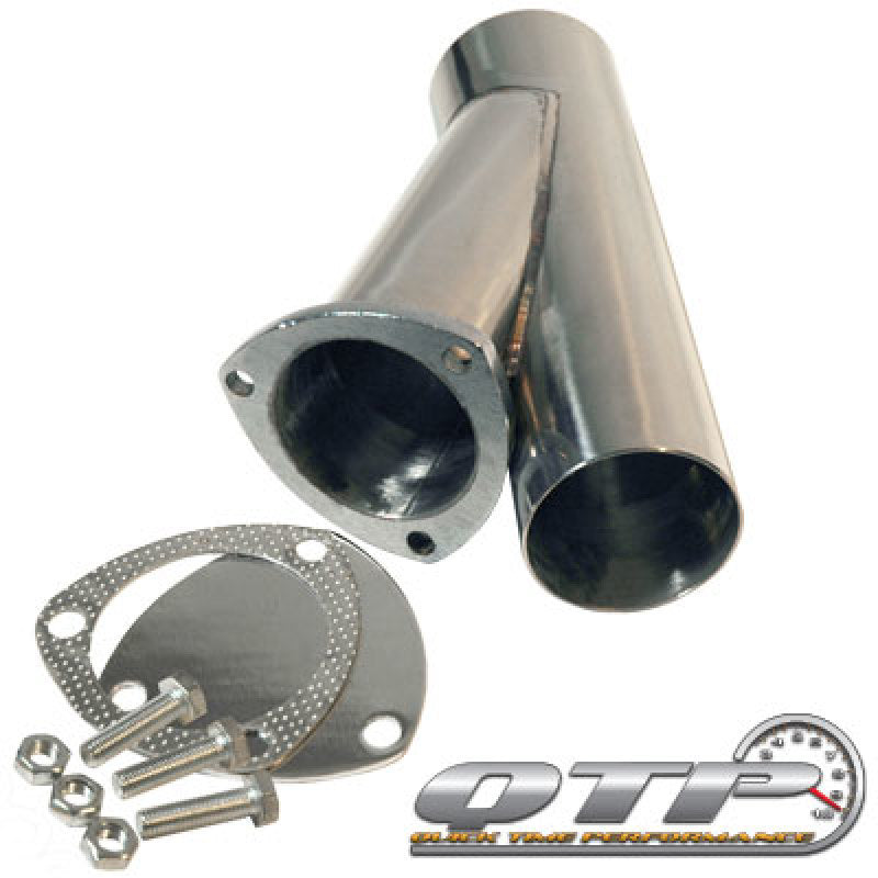 QTP 10300 - 3in Weld-On QTEC Exhaust Cutout Y-Pipe