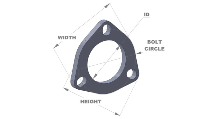 Vibrant 1483S FITS 3-Bolt T304 SS Exhaust Flange (3in I.D.)