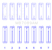 Load image into Gallery viewer, King Engine Bearings MB7089AM - King Audi/Volkswagen ABV/AES/AUE Crankshaft Main Bearing Set (Set of 7) (Standard Size)