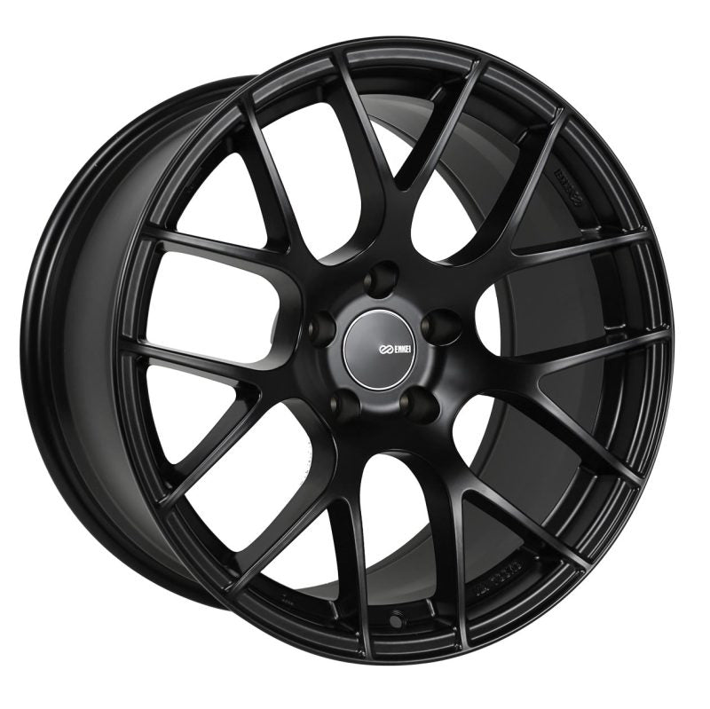 Enkei 467-895-8045BK - Raijin 18x9.5 45mm Offset 5x100 Bolt Pattern 72.6 Hub Bore Black Wheel