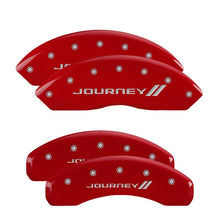 Load image into Gallery viewer, MGP 14004SBOWRD FITS 4 Caliper Covers Engraved Front &amp; Rear Bowtie Red finish silver ch