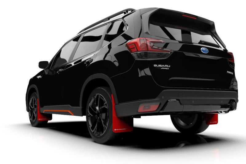 Rally Armor MF52-UR-RD/WH FITS: 2019 Subaru Forester UR Red Mud Flap w/ White Logo