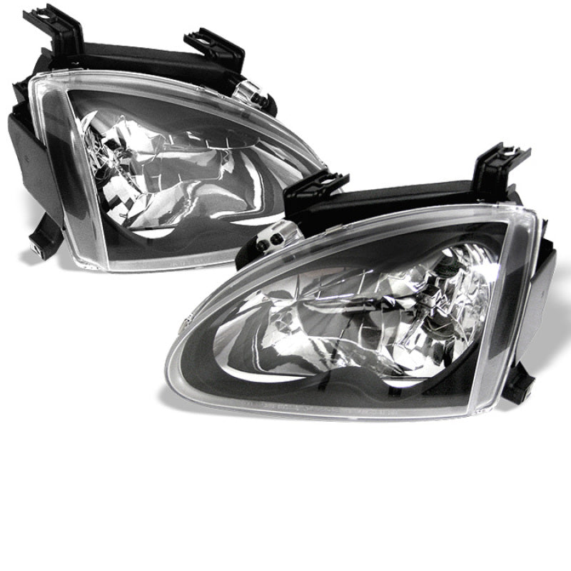 SPYDER 5012586 - Spyder Honda Del Sol 93-97 Crystal Headlights Black HD-YD-HD93-BK