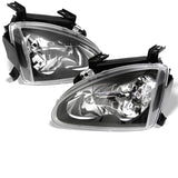 SPYDER 5012586 - Spyder Honda Del Sol 93-97 Crystal Headlights Black HD-YD-HD93-BK