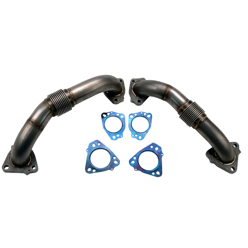 Wehrli WCF100624 - 17-21 Chevrolet 6.6L L5P Duramax 2in Stainless Up Pipe Kit w/Gaskets