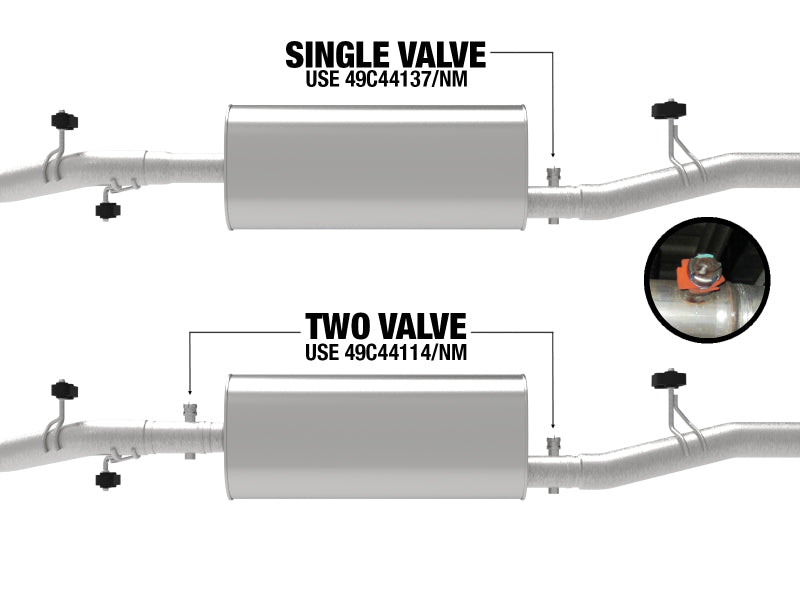 aFe 49C44137NM FITS 20-21 GM Trucks (V8-6.2L) 409 Stainless Steel Muffler Delete Pipe