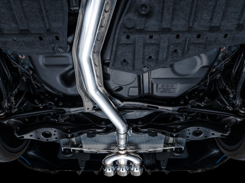 AWE Tuning 3020-52287 FITS 2023 Honda Civic Type R FL5 Track Edition Exhaust w/ Triple Chrome Silver Tips