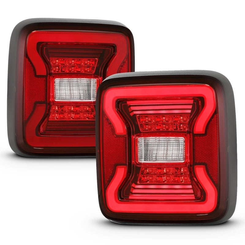 ANZO 311295 FITS 18-19 Jeep Wrangler JL LED Taillights Black