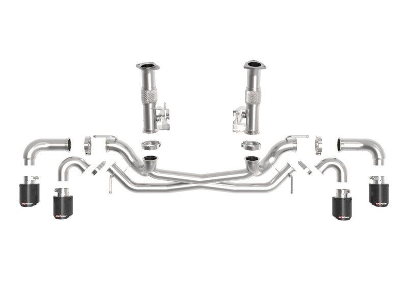 aFe 49-34127NM-C FITS MACH Force-Xp 3in to 2-1/2in 304SS Cat-Back (No Muff.) 2020 Chevy Corvette 6.2L - Carbon Tip