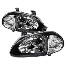 Load image into Gallery viewer, SPYDER 5014207 - Xtune Honda Del Sol 93-97 1Pc Crystal Headlights Black HD-ON-HDEL93-1P-BK