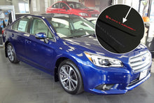 Load image into Gallery viewer, Rally Armor MF34-UR-BLK/RD FITS: 2015 Subaru Legacy UR Black Mud Flap w/ Red Logo