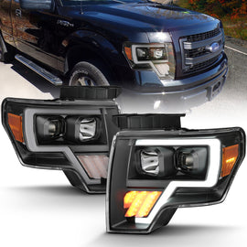 ANZO 111445 -  FITS: 2009-2014 Ford F-150 Projector Light Bar G4 H.L. Black Amber