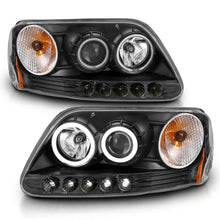 Load image into Gallery viewer, ANZO 111097 FITS: 1997-2003 Ford F-150 Projector Headlights w/ Halo Black (CCFL)