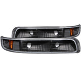 ANZO 511065 FITS: 1999-2002 Chevrolet Silverado 1500 Euro Parking Lights Black w/ Amber Reflector