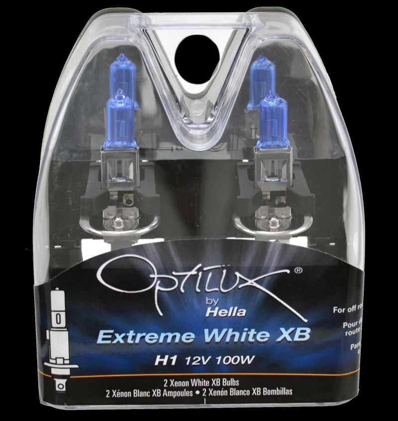 Hella H71070227 - Optilux H1 100W XB Extreme White Bulbs (Pair)