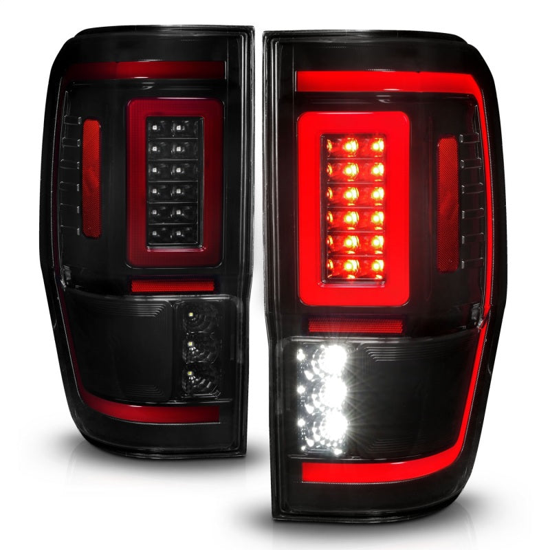 ANZO 311447 - FITS: 19-22 Ford Ranger Full LED Taillights w/ Lightbar Sequential Signal Black Housing/Smoke Lens