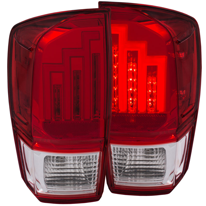 ANZO 311284 FITS 2016-2017 Toyota Tacoma LED Taillights Red/Clear