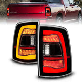 ANZO 311471 FITS 09-18 Dodge Ram 1500 Sequential LED Taillights Black w/Switchback Amber Signal