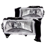 ANZO 111021 FITS: 1997-2004 Dodge Dakota Crystal Headlights Chrome