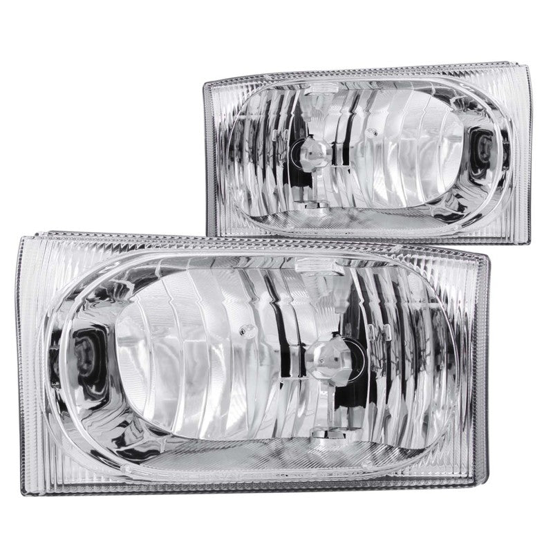 ANZO - [product_sku] - ANZO 2000-2004 Ford Excursion Crystal Headlights Chrome 2pc - Fastmodz