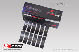 King Engine Bearings CR6902XPCSTDX - Fits: Nissan VQ35HR/VQ37VHR/VR30DTT (Size STDX) pMaxKote Rod Bearing Set