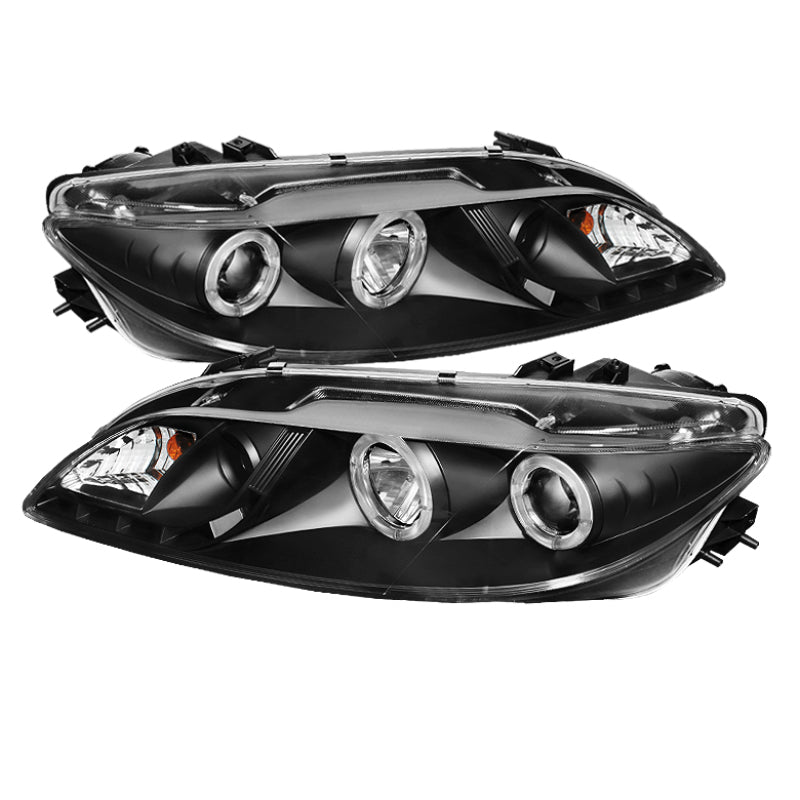 SPYDER 5042538 - Spyder Mazda 6 03-05 With Fog Lights Projector Headlights LED Halo DRL Blk PRO-YD-M603-FOG-DRL-BK