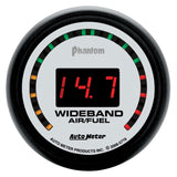 AutoMeter 5779 - Autometer Phantom 52mm Digital 10:1-17:1 Street Wideband Air/Fuel Ratio Gauge