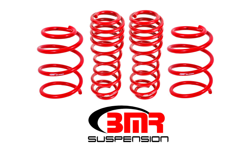 BMR Suspension SP065R - BMR 05-14 S197 Mustang GT Handling Version Lowering Springs (Set Of 4) Red