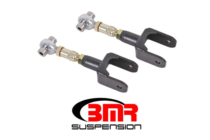 BMR Suspension UTCA041H - BMR 79-04 Fox Mustang Upper Control Arms On-Car Adj. Rod Ends Black Hammertone