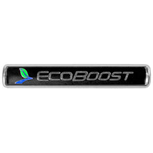 Load image into Gallery viewer, Ford Racing M-1447-EBBLK - Black/Silver EcoBoost Emblem 3-1/2in x 9/16inSet of 2