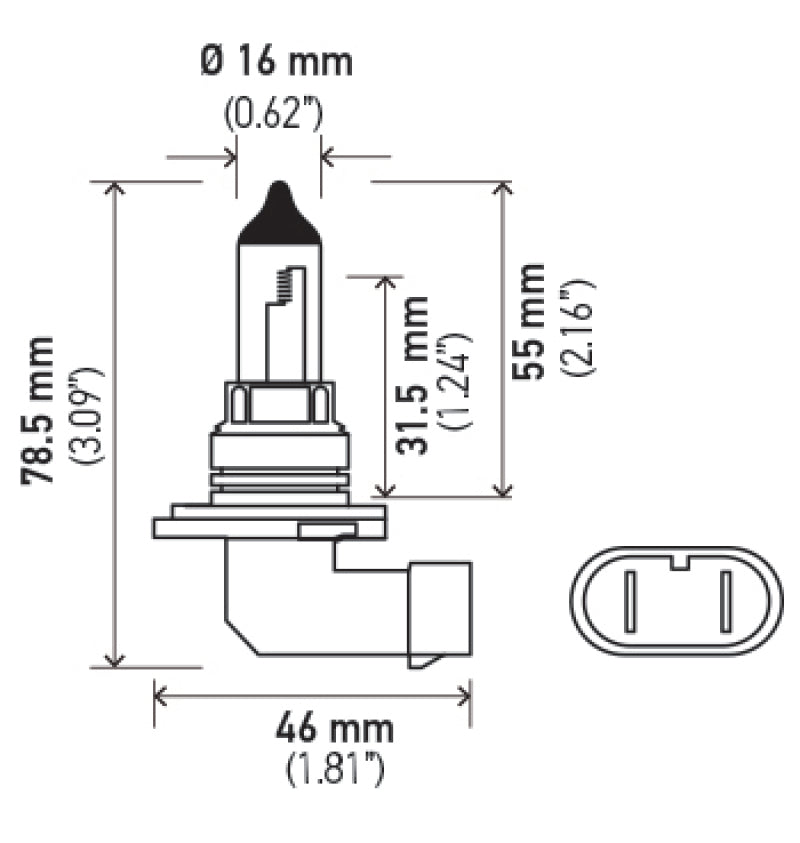Hella H71071432 FITS 9006 12V 55W Xen White Bulb (Pair)