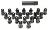 Project Kics W653B19 - 16 LUGS + 4 LOCKS Black Bullock And Nut Set 12X1.25