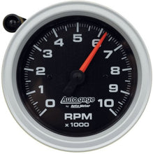 Load image into Gallery viewer, AutoMeter 233908 - Tachometer Gauge 10K RPM 3 3/4in Pedestal w/Ext. Shift-Light Black Dial/Black Case